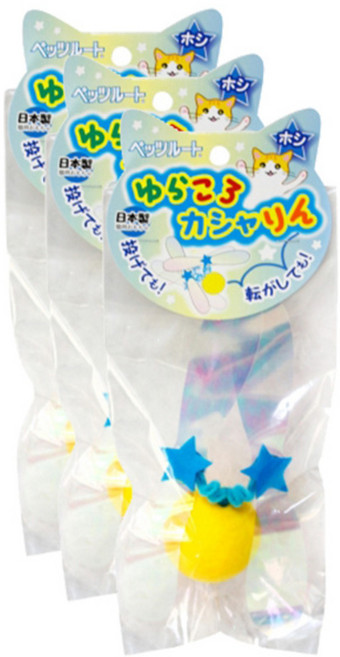 펫츠루트 카샤카샤 바스락 고양이 낚싯대, 별, 3개