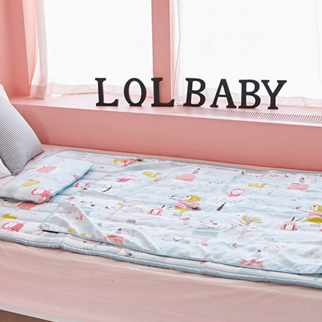 lolbaby 印花棉被+床墊+枕頭, 大熊