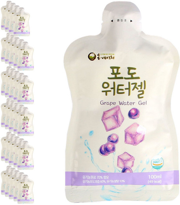 온네이쳐 포도 워터젤, 100ml, 30개