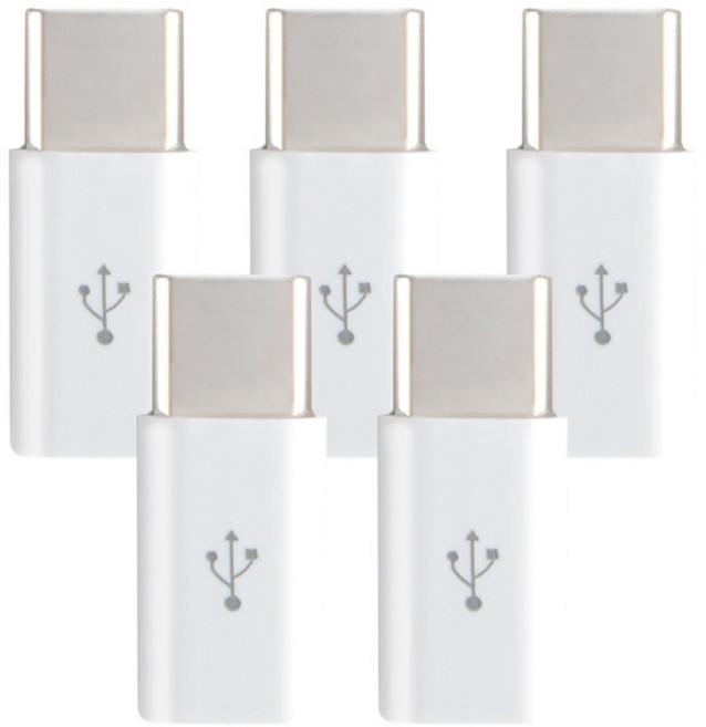 칼론 USB C타입 변환젠더, ET-G5G(화이트), 5개, 23mm