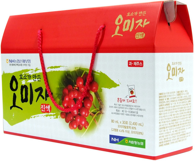 농협 오미자 발효진액 세트, 80ml, 1개