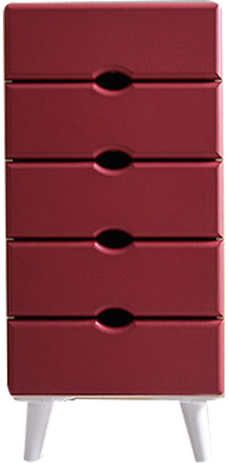 제이디퍼니처 고급 5단 서랍장, 버건디, 1개