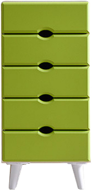 제이디퍼니처 고급 5단 서랍장, 그린, 1개
