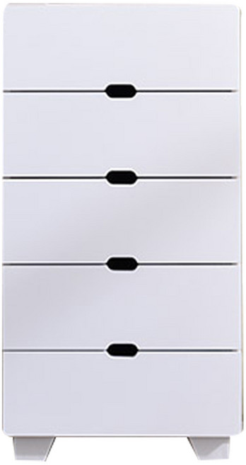 제이디퍼니처 로미 발통형 5단 서랍장, 백화이트