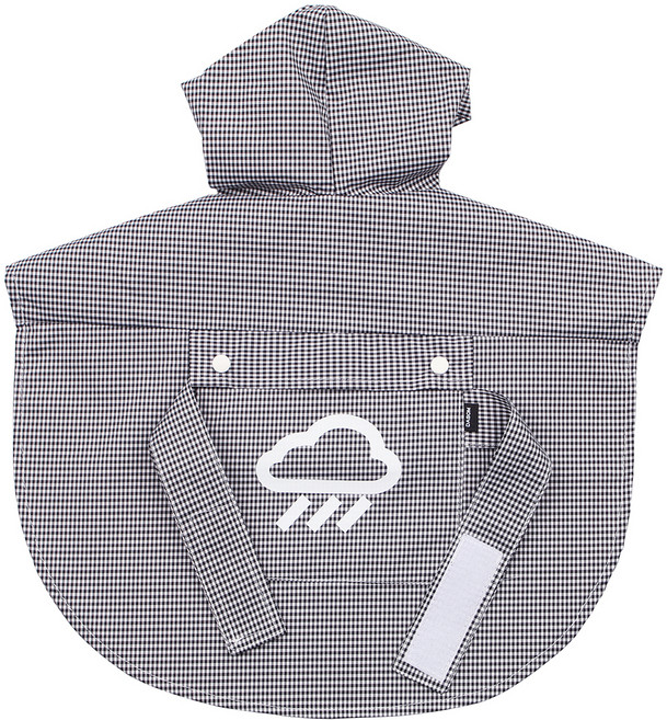 다솜 강아지 구름 우비망토, 블랙, 1개