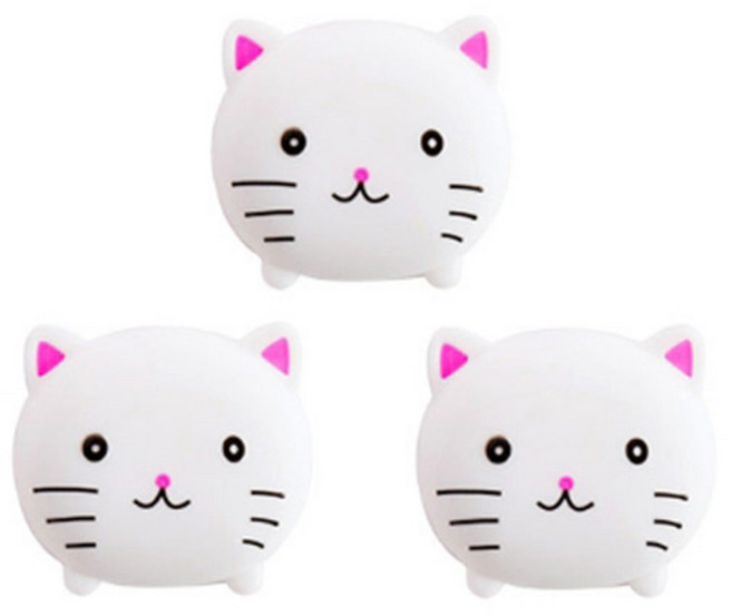 더자카 애니멀 부딪힘방지 패드 C, 화이트, 3개