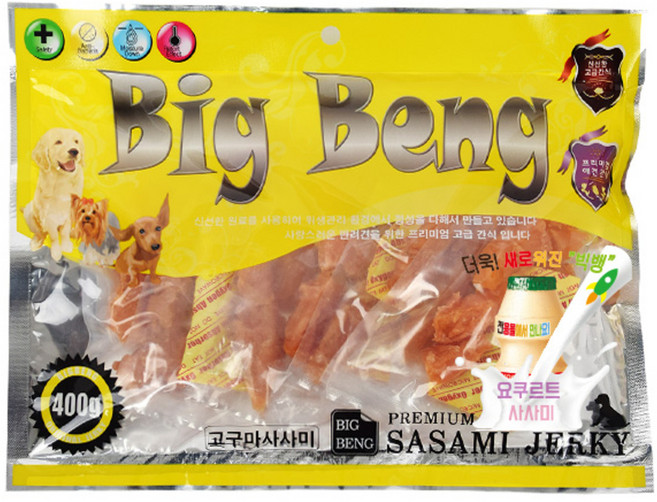 뉴빅뱅 강아지 요구르트 간식, 고구마 사사미맛, 400g, 1개