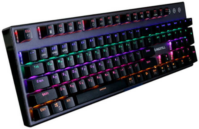 맥스틸 TRON FALCON RAINBOW 키보드 갈축, G610K, Dark gray