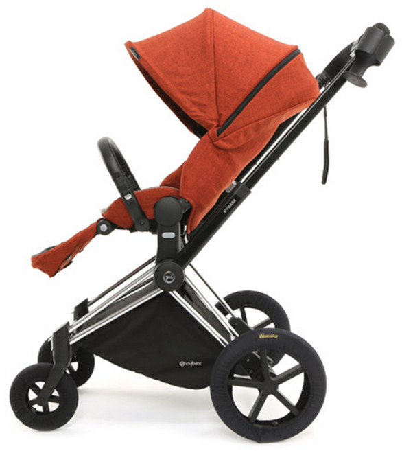 맘네스트 싸이벡스 프리암 전용 유모차 바퀴커버, 블루블랙, 1개