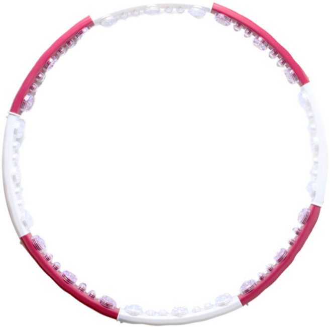 나리아 웨이스트 뷰티라인 지압 훌라후프, 2.4kg, 퍼플 + 화이트, 1개