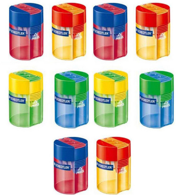 미쯔비시 스테들러 512 006 2홀 연필깎이, 랜덤 발송, 10개입