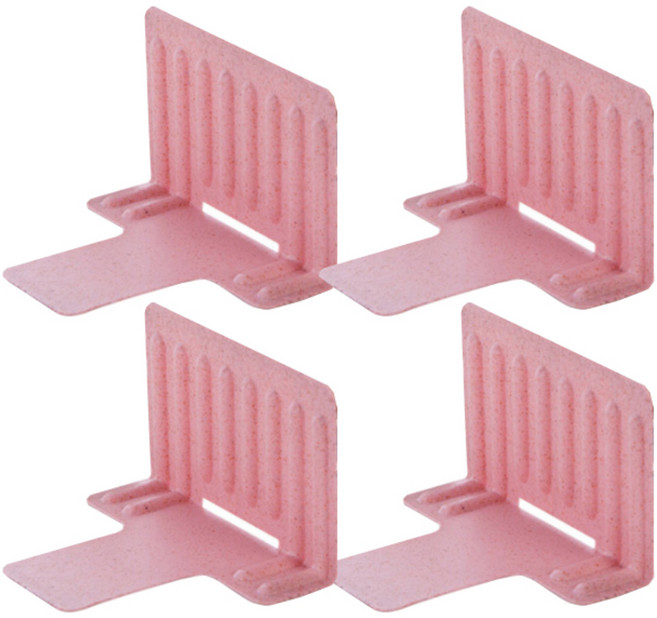 크레바스 냉장고 서랍정리 파티션, 핑크, 4개