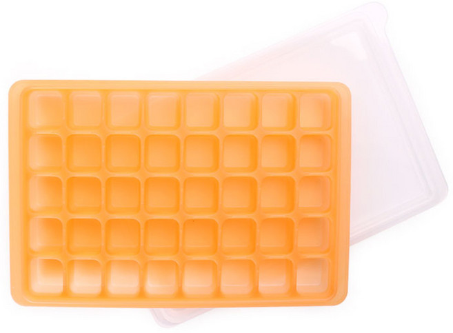 유하우스 실리콘 얼음틀 40구, 오렌지, 1개