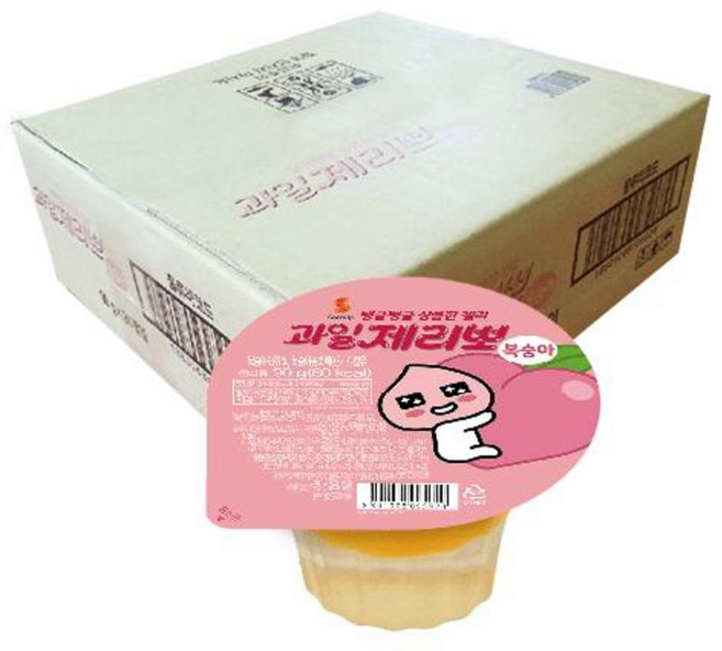 샤니 카카오 과일제리뽀 복숭아, 90g, 24개