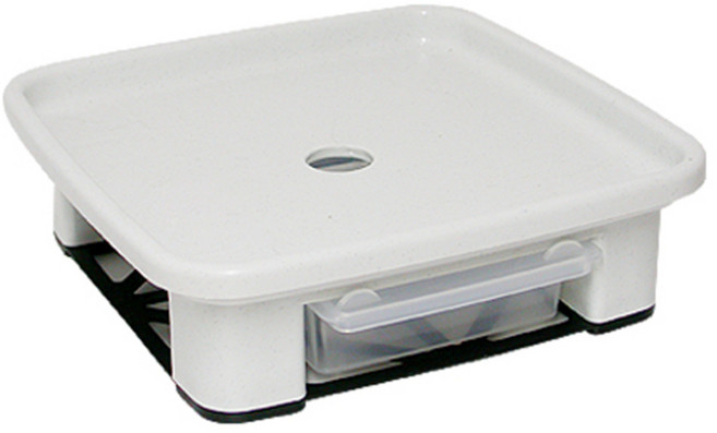 플라팜 이동식 화분받침대 정사각 3호, 화이트, 1개