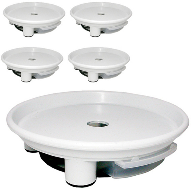 플라팜 동그리 화분받침대 소형 1호 5p, 화이트, 5개