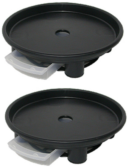 플라팜 동그리 화분받침대 2호 2p, 블랙, 2개