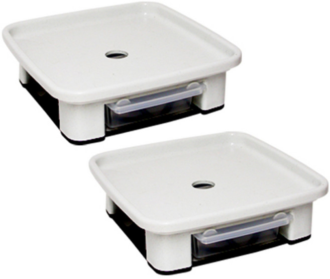 플라팜 정사각 화분받침대, 화이트, 2개