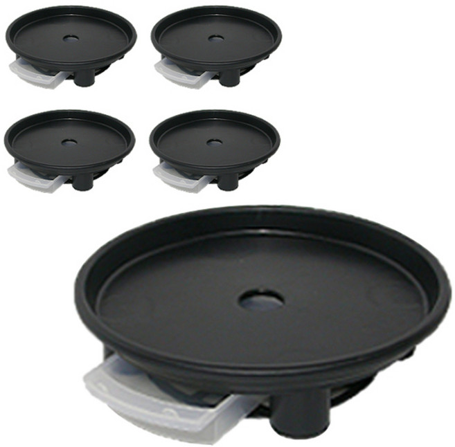 플라팜 동그리 화분받침대 소형 1호 5p, 블랙, 5개