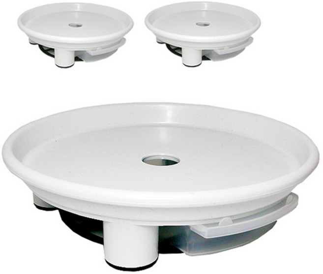 플라팜 동그리 화분받침대 소형 2호, 화이트, 3개