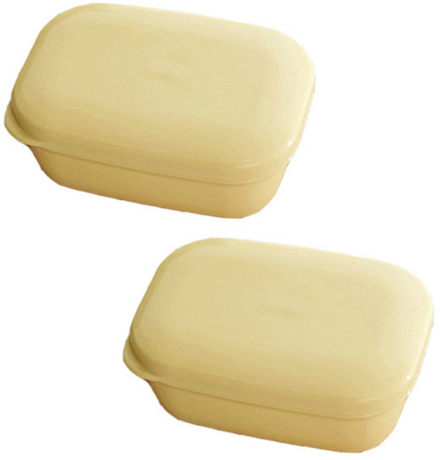 파스텔 휴대용 비누케이스, 옐로우, 2개