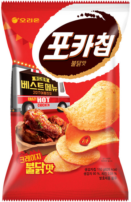 포카칩 불닭맛 스낵, 110g, 1개