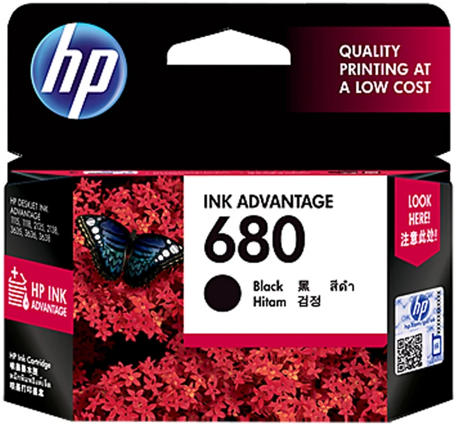 HP No.680 정품잉크, F6V27AA 검정, 1개 - 쿠팡