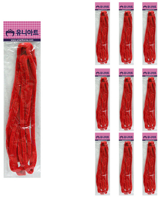 유니아트 일반모루 철사, 빨강, 10개