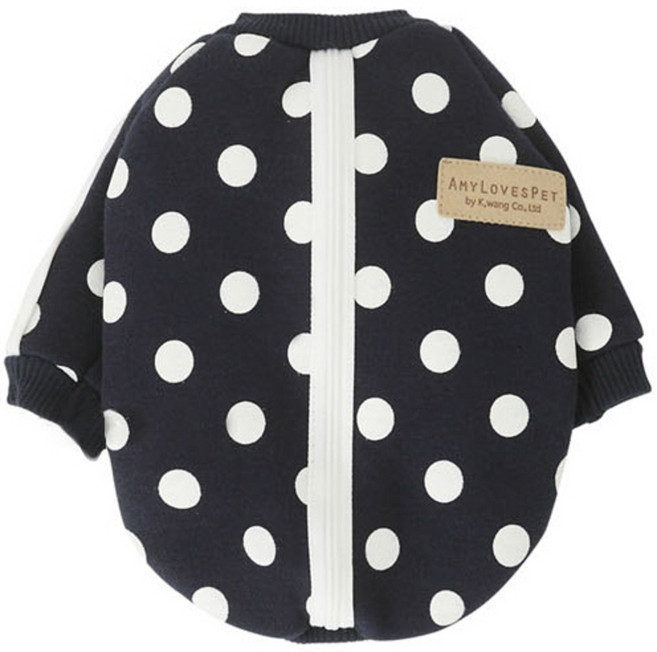 에이미러브즈펫 레오 트랙탑 강아지 옷, 네이비, 1개