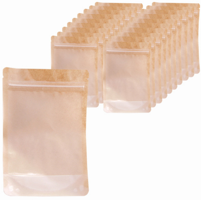 크라프트 지퍼스탠드, 중(M), 20개, 1개