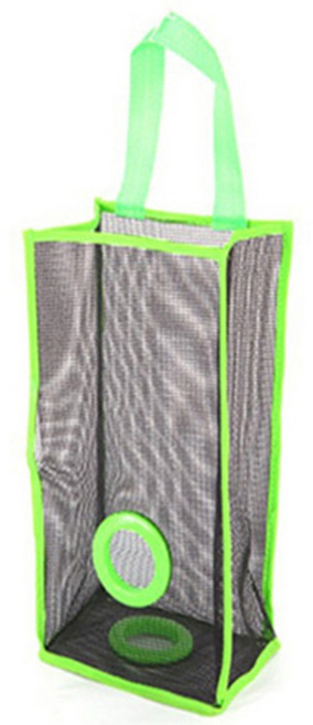 블럭마트 주방 비닐봉지 정리함 그물 디스펜서, 그린, 1개