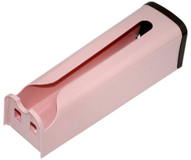 블럭마트 주방 비닐봉지 정리함 디스펜서, 핑크, 1개