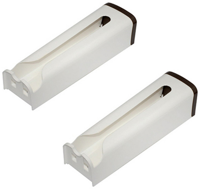 블럭마트 주방 비닐봉지 정리함 디스펜서, 화이트, 2개