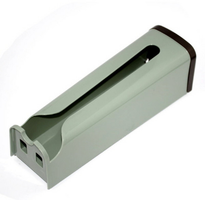 블럭마트 주방 비닐봉지 정리함 디스펜서, 그린, 1개