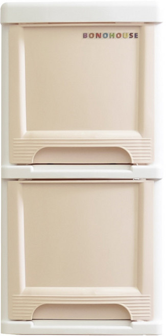 보노하우스 슬림 서랍장 2단, 아이보리, 1개