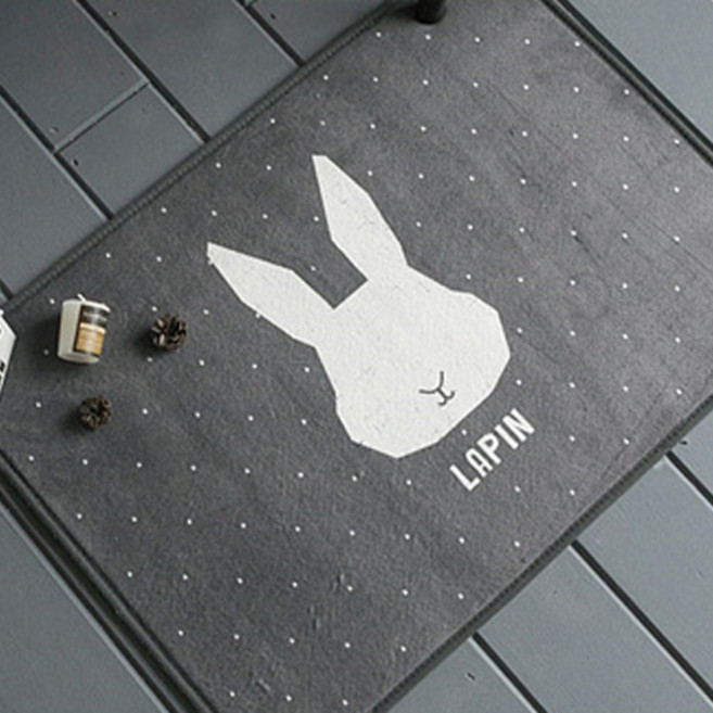 쉬즈홈 DTP 브로니 극세사 발매트, 차콜