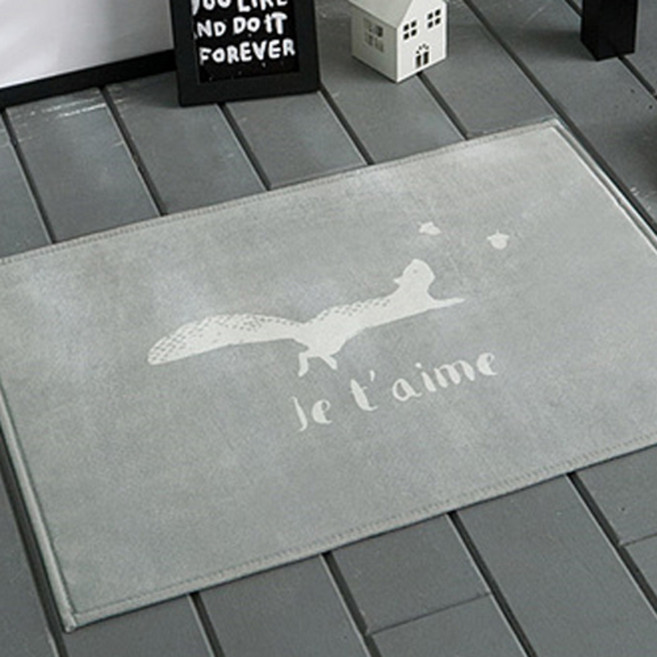 쉬즈홈 레즐리 DTP 극세사 발매트, 그레이