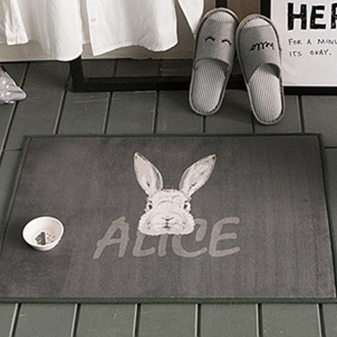 쉬즈홈 DTP 앨리스 극세사 발매트, 차콜