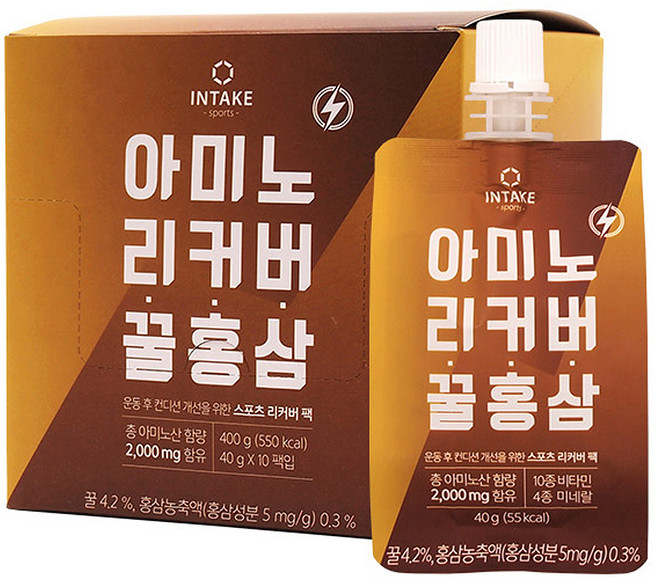 인테이크 아미노리커버 꿀홍삼, 40g, 1개