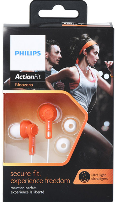 필립스 커널형 방수 이어폰, SHQ2300, OR(오렌지)