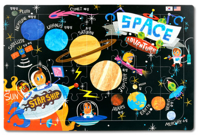 로제타 자석 탐험 퍼즐 우주, 1개, 28피스