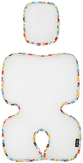 투토츠 3D 유모차 쿨시트 헤드레스트, 아울 레인보우