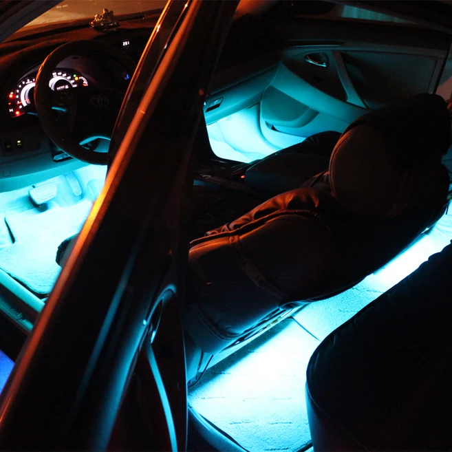 브릴리언트라이팅 자동차 무드등 2바, 스카이, 1세트 - 쿠팡