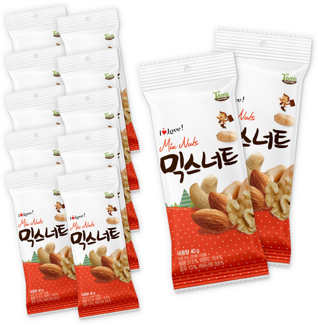 탐스팜 믹스너트, 40g, 12개입