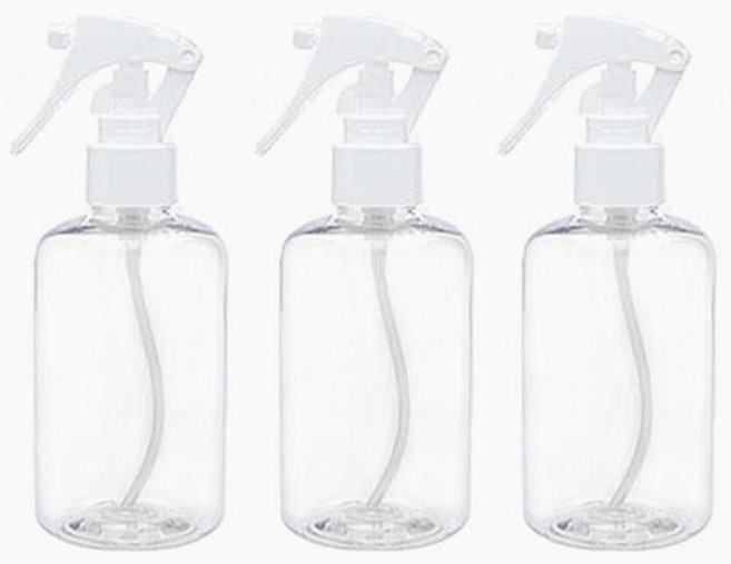 병도매닷컴 DTB200 투명 건스프레이 용기, 흰색캡, 3개입
