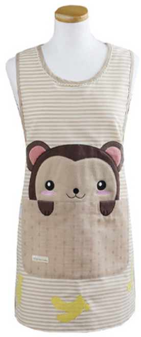 한스빌 몽키 앞치마, 베이지, 1개