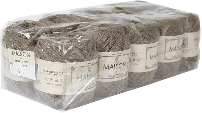 每日纖維羔羊毛 Maison 針織線 10p, 11號 Coconut, 10捆