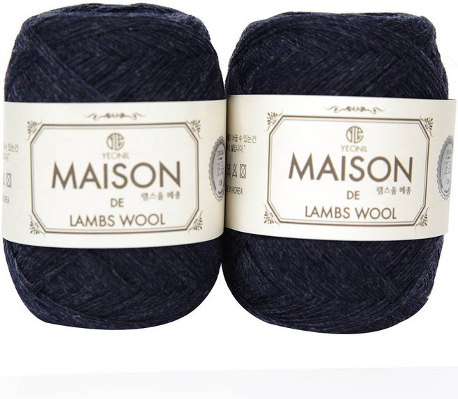 연일섬유 램스울 메종 뜨개실, 40진진, 2개