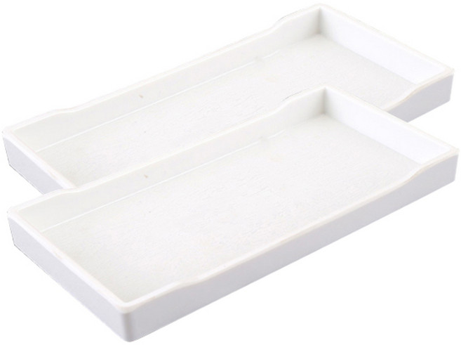 블럭마트 사각 트레이, 화이트, 2개