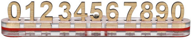 조아애드 우드 컬러 포인트 주차번호판, 레드, 1개